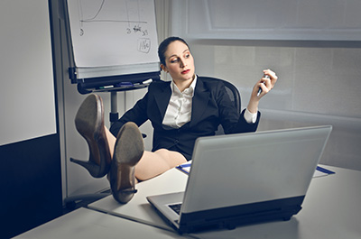 entrepreneuse détendue